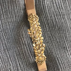 BCBG Beige Belt with Embellishments o/s